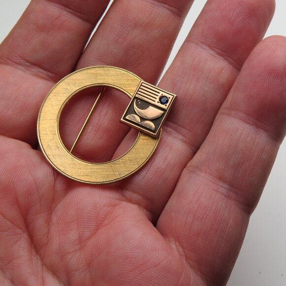 14k G.P Vintage Brooch Pin - Picture 1 of 3